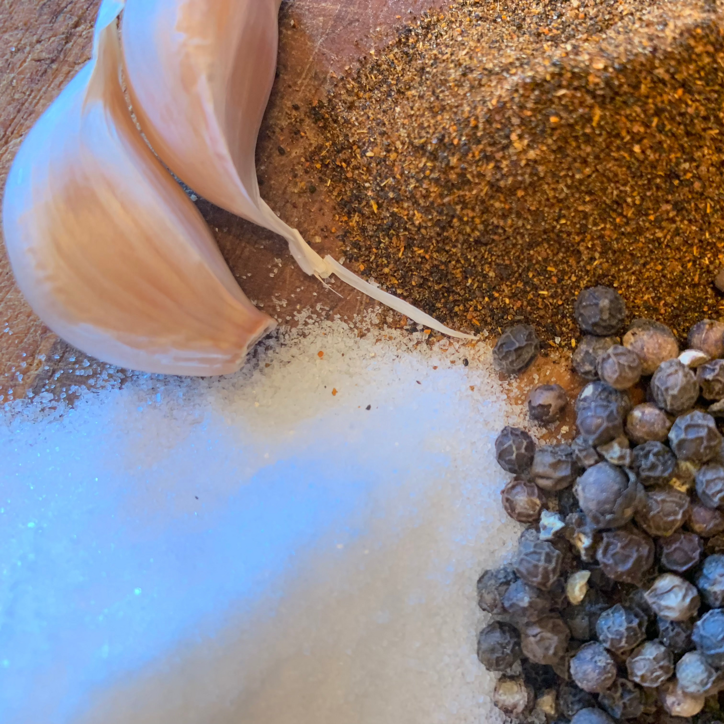 Simply Good raw ingredients on cutting board.